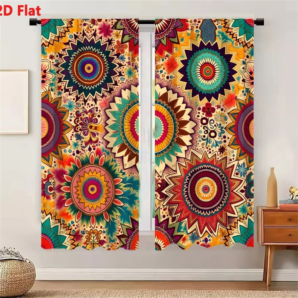 Interior Design Youtube - Rideaux de salon à motifs mandala