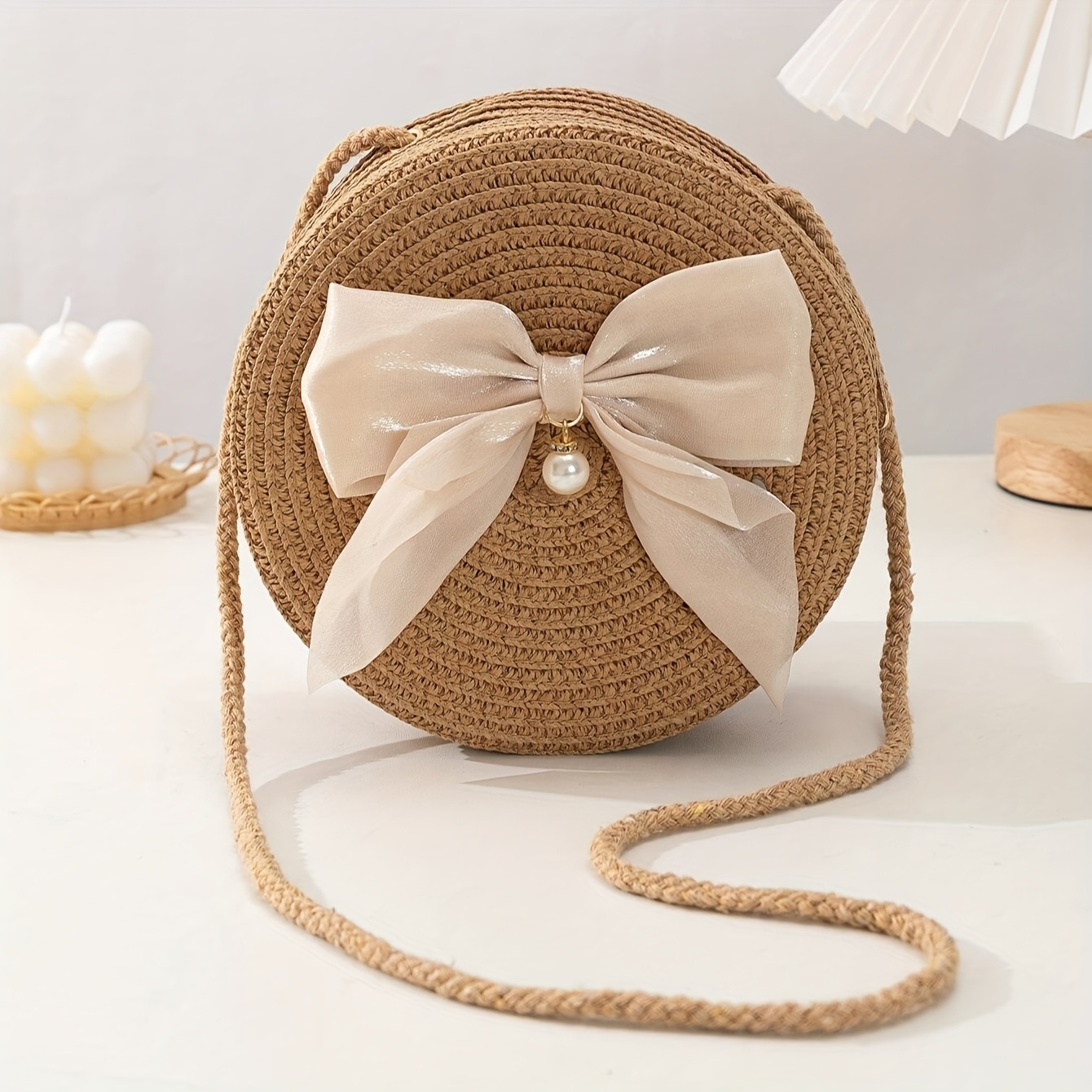 Interior Design Elegant - Sac à bandoulière rond élégant en