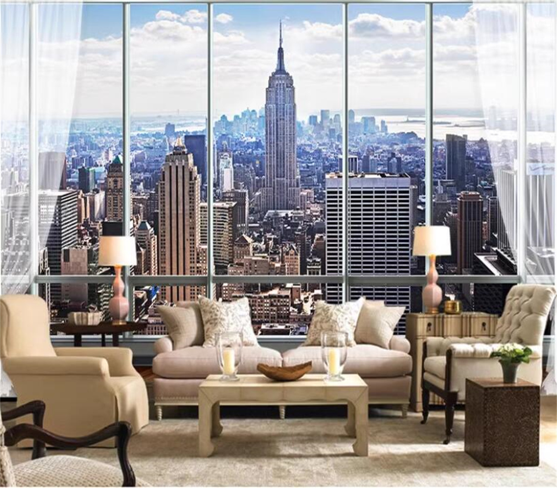 Interior Design New York - New York Sunrise 3D fenêtre paysage