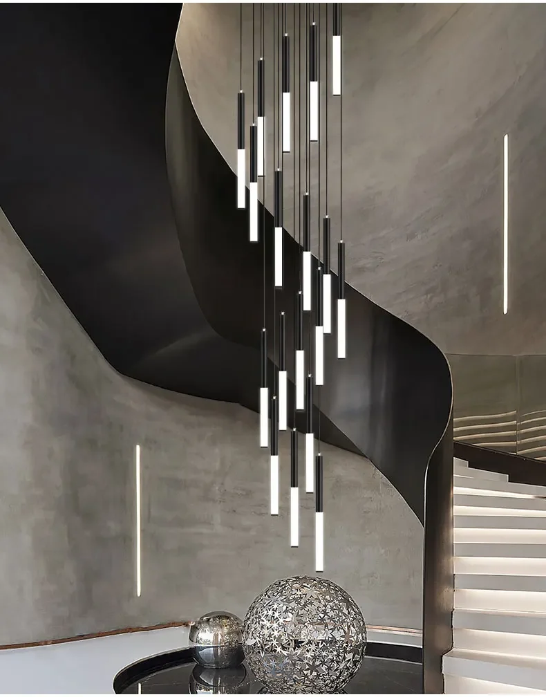 Moderne LED créatif noir Tube  - Interior Design Youtube avis et prix